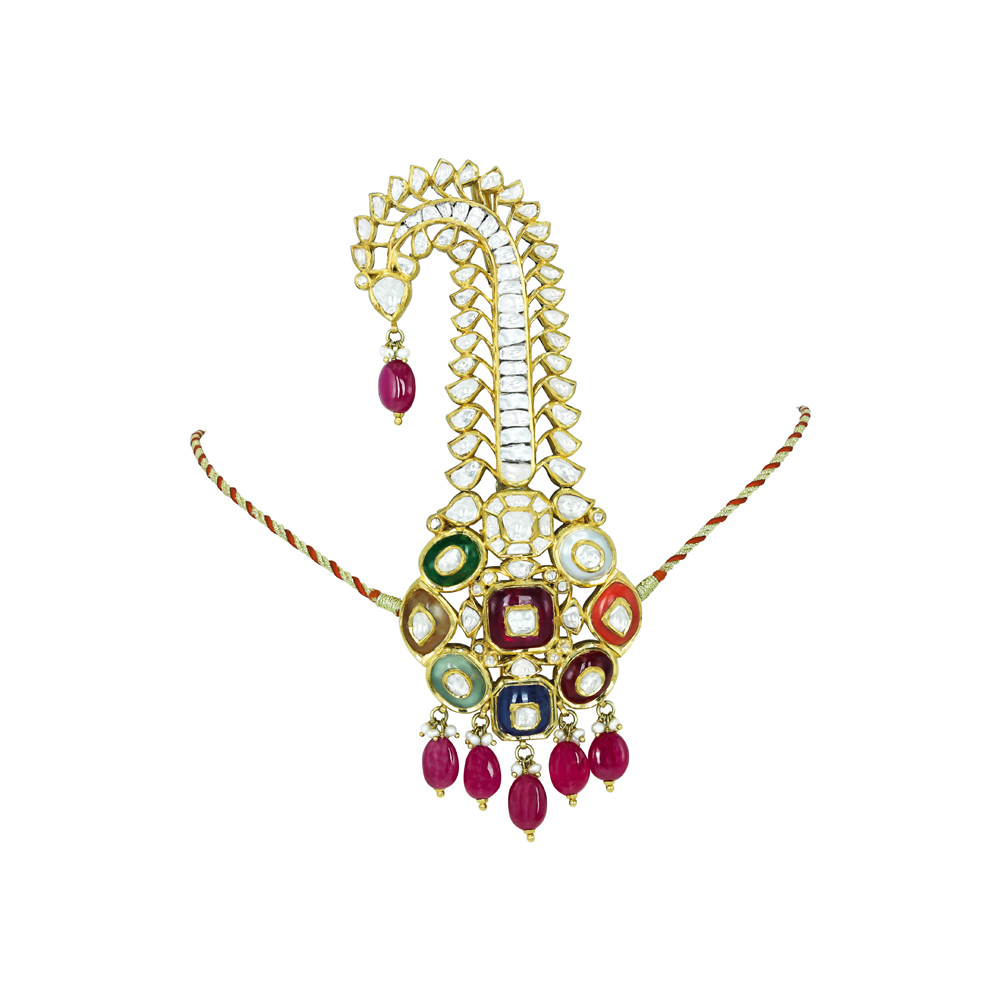 Navratan Kalangi with Vibrant Gems in Traditional Design